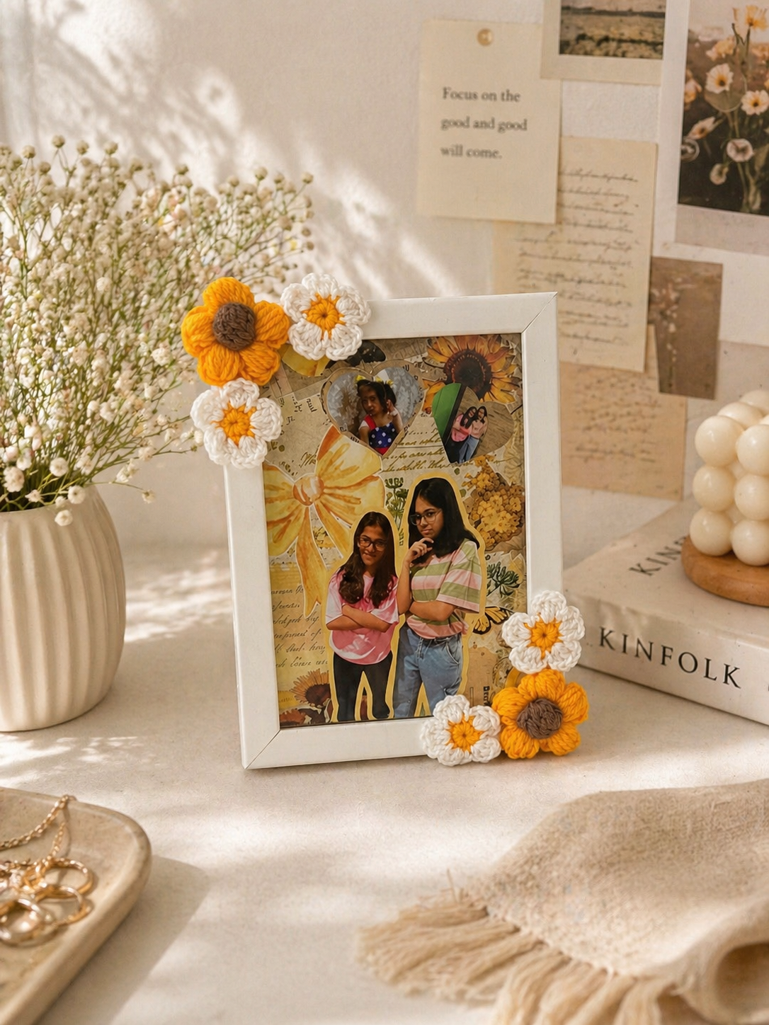 Crochet Sunflower Frame
