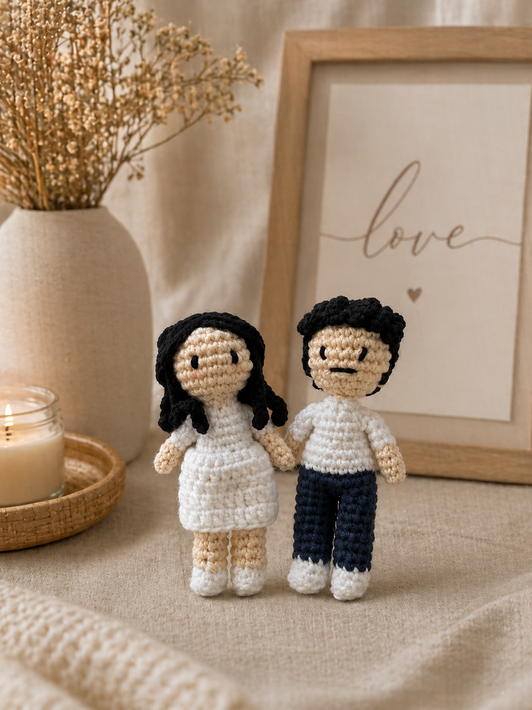 custom handmade crochet couple gift gudda guddi India