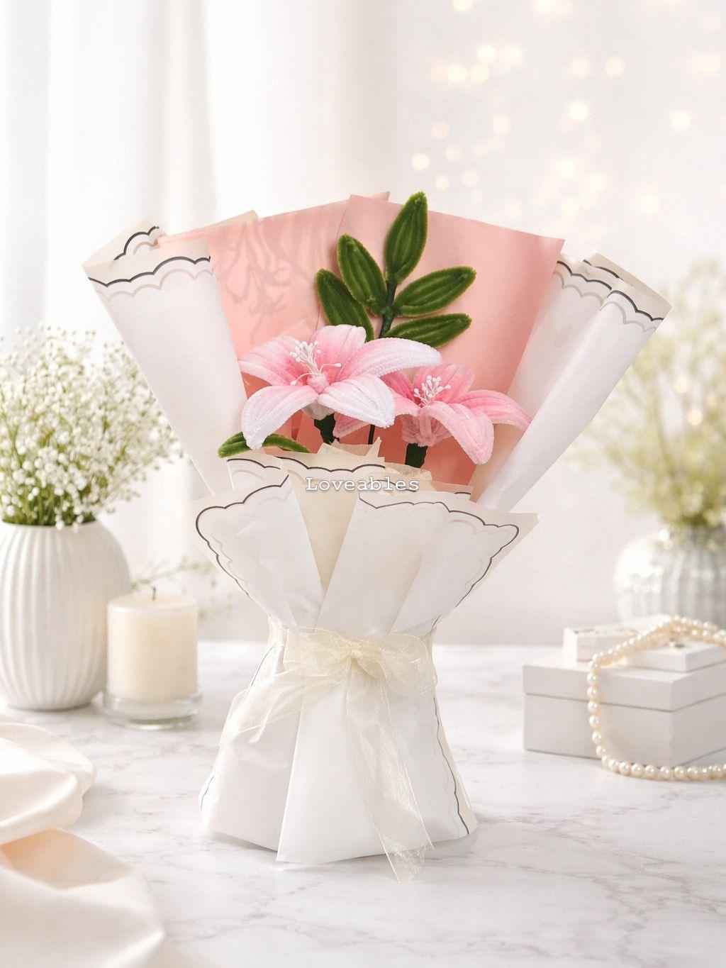 handmade fuzzy stick bouquet gift for dad father India