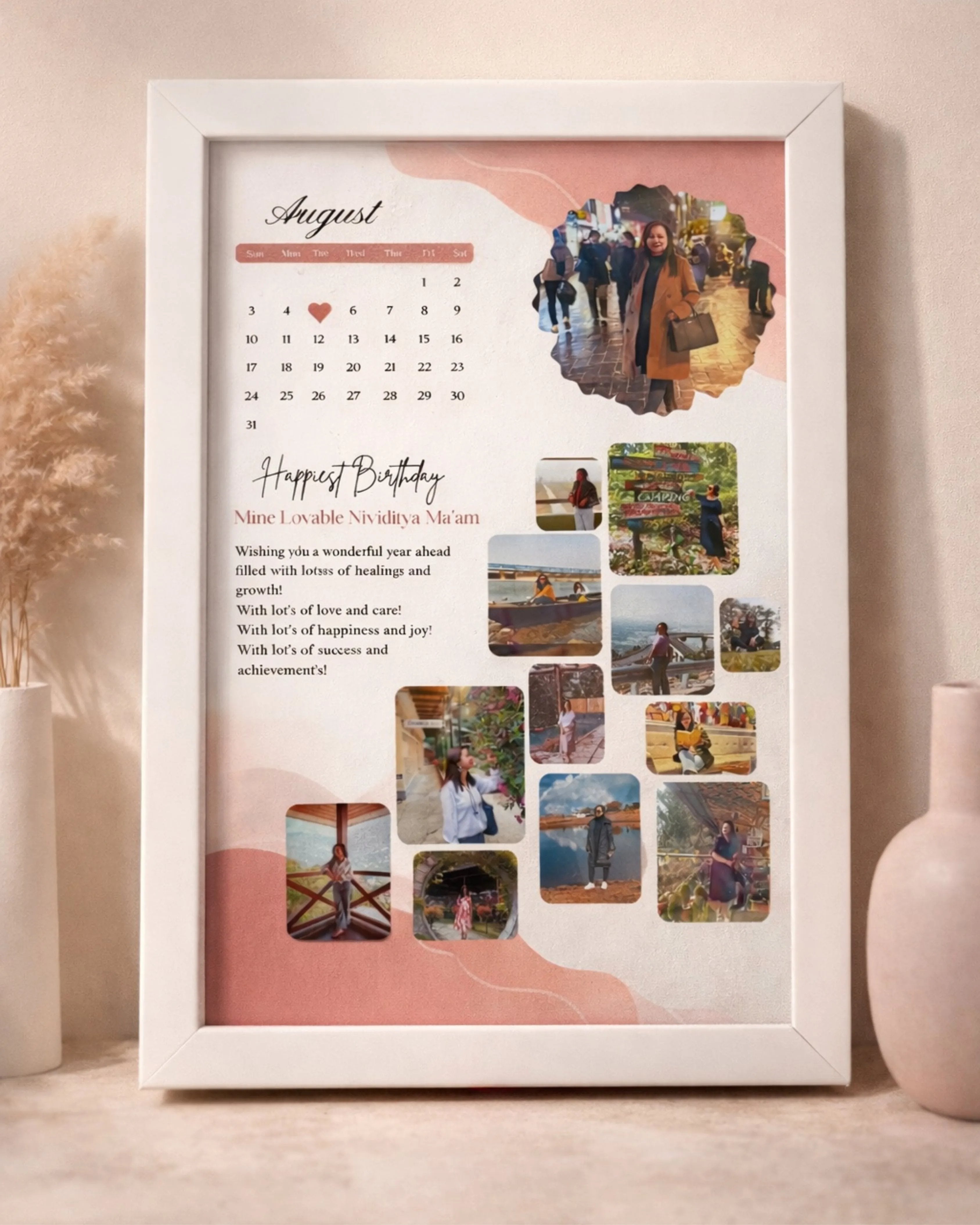 custom birthday photo frame gift for girlfriend boyfriend India