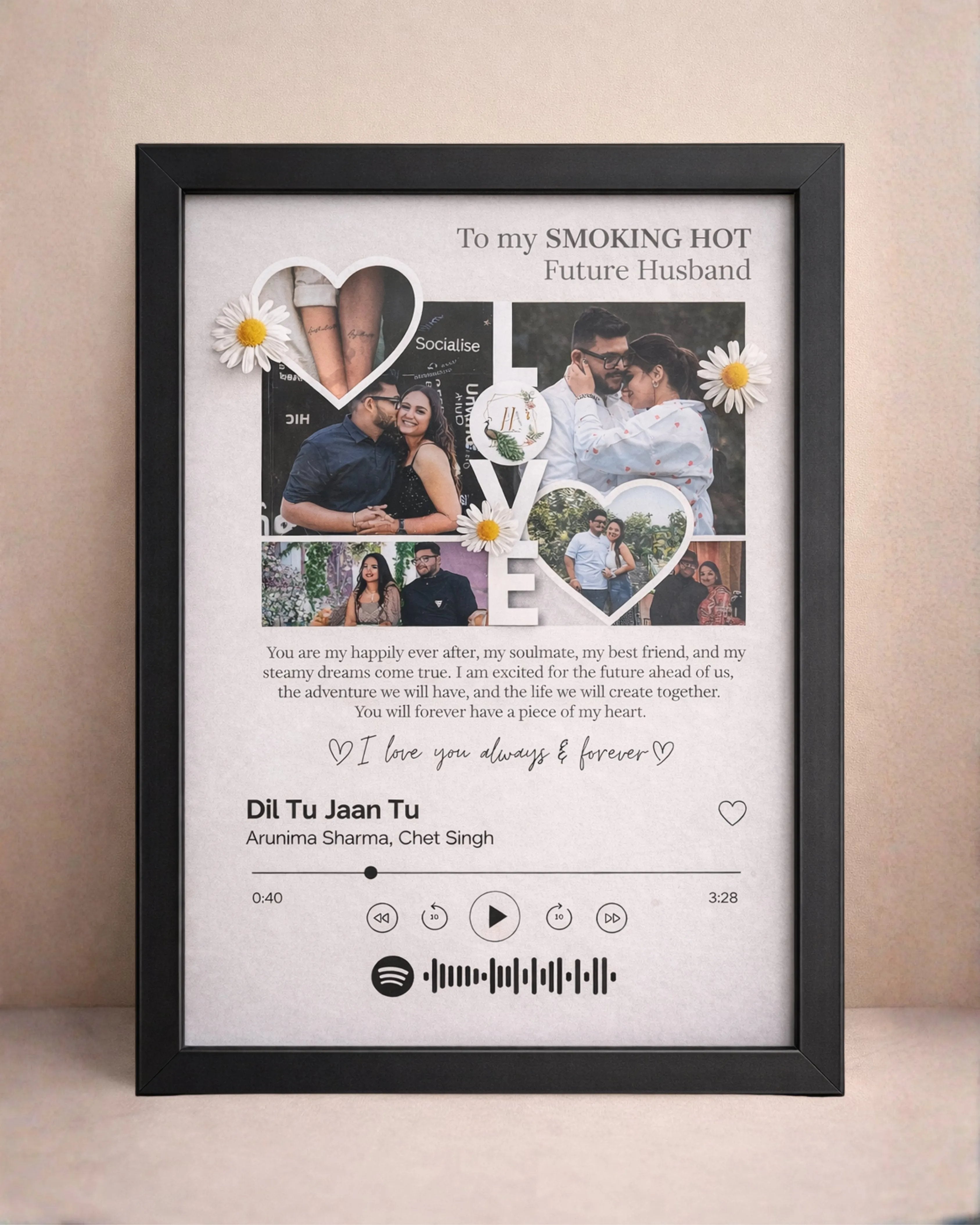 Love Frame-Frame-Loveablesbyshivi-Color:Black-Size:6in x 8inc-Loveablesbyshivi