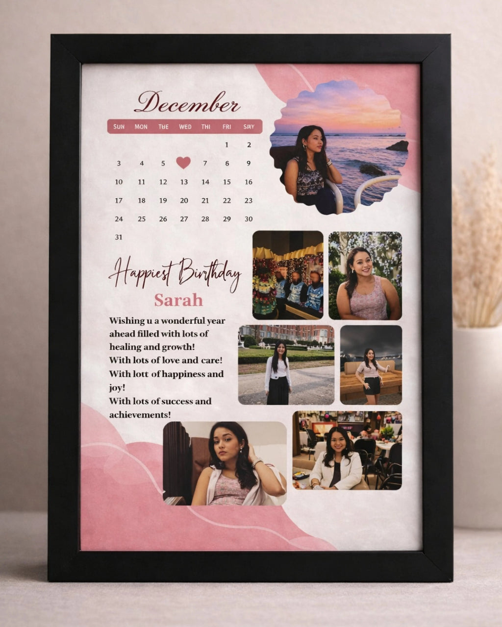 custom birthday photo frame gift for girlfriend boyfriend India