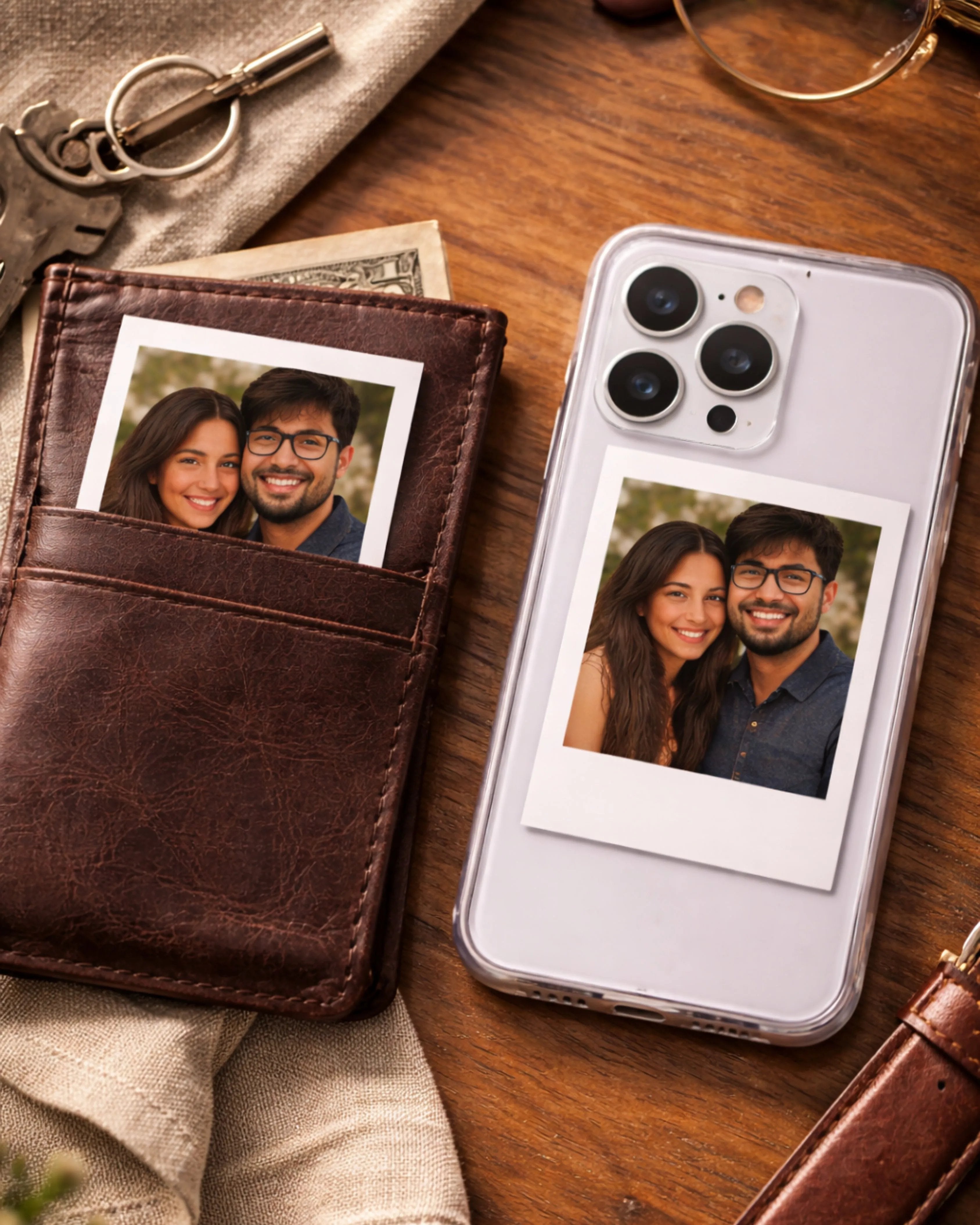 custom wallet phone cover polaroid personalised photo gift India