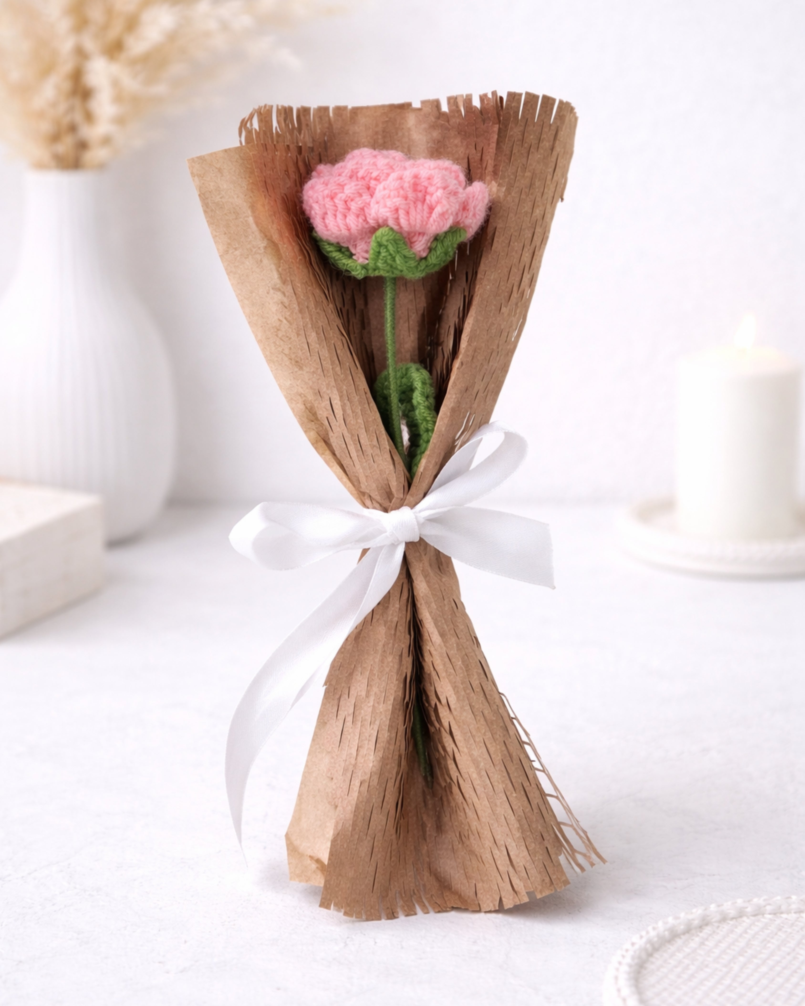 handmade crochet rose gift for girlfriend couples India