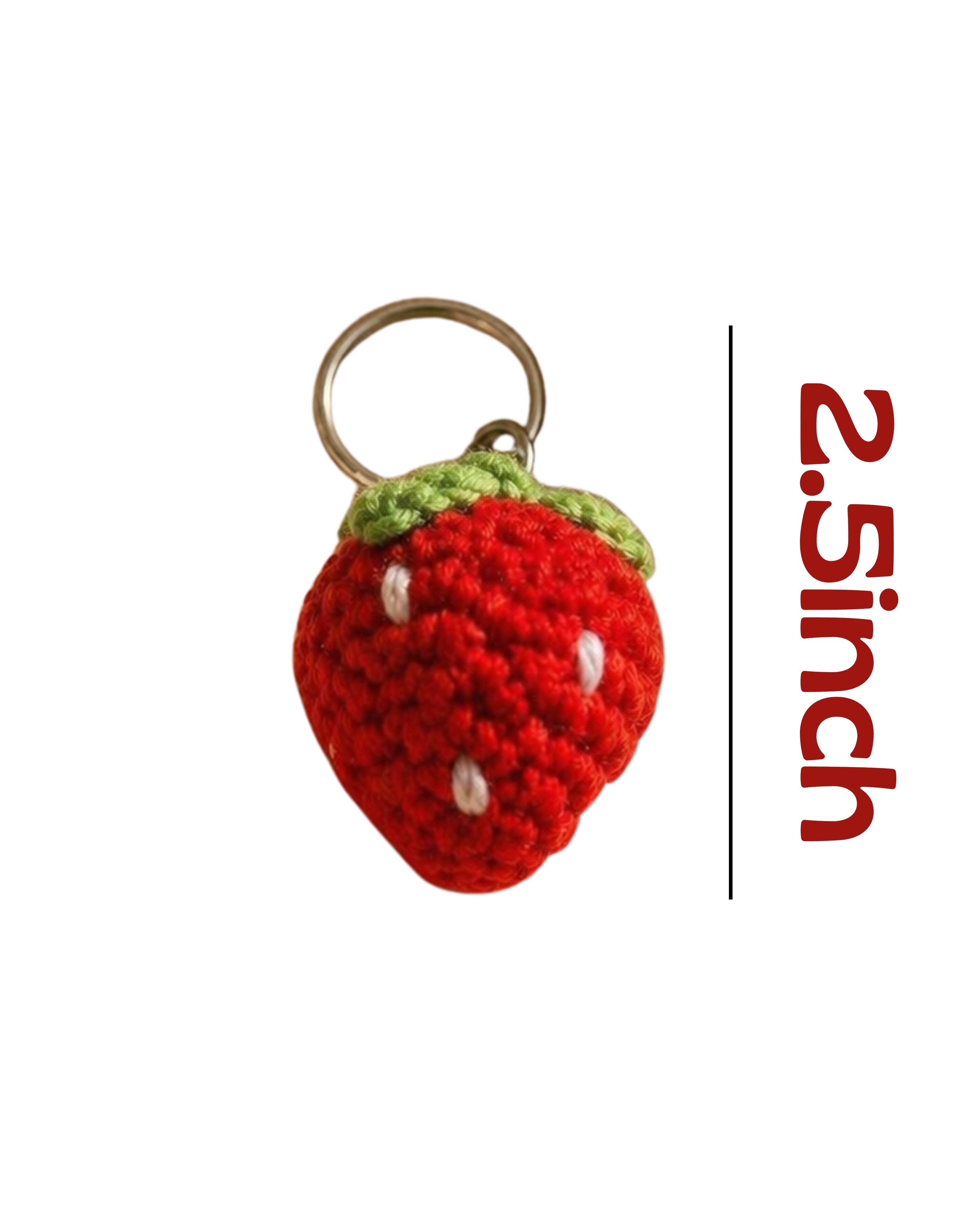 Crochet Keychain Strawberry