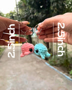 Magnetic crochet keychain